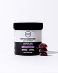 Better Conditions Mixed Berry CBD Sleep Gummies contain 30mg of Organic CBD, 3mg of Melatonin, 1mg of THC, and 3mg of CBN. For those who may be new to CBN, it is a non-psychoactive cannabinoid that is more difficult to source than CBD, but is becoming more widely known for its sleep-supporting benefits.