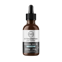 Better Conditions Cool Mint Premium CBD Oil Tincture contains 450mg of Premium Broad Spectrum CBD in each bottle, and 15mg CBD per serving. All Better Conditions CBD is THC-Free and made with the most natural, Organic ingredients